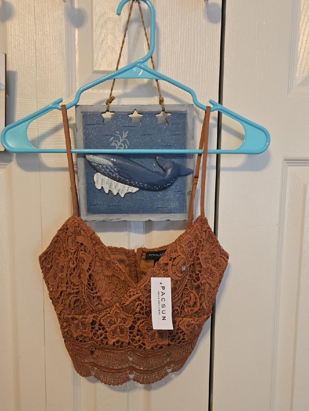 PacSun Kendall & Kylie Rust Crochet Lace Bralette